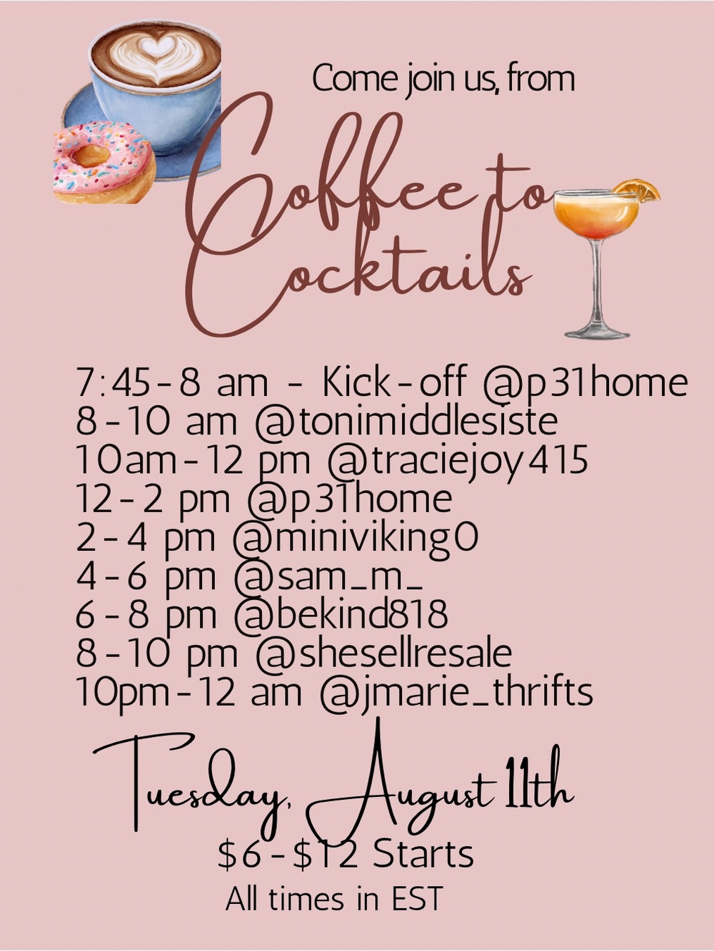 Live 8/11 From Coffee to Cocktails Raid Train - Picture 1 of 1